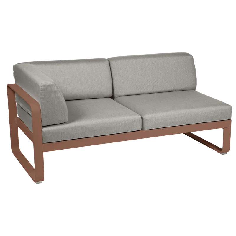 2-Sitzer Eckelement BELLEVIE mit Seitenkissen - Links