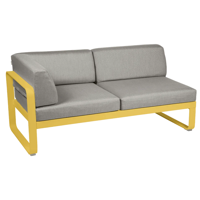 2-Sitzer Eckelement BELLEVIE mit Seitenkissen - Links