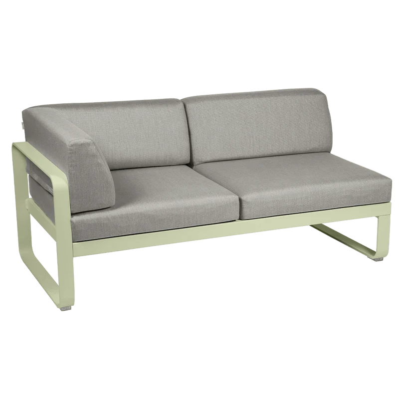 2-Sitzer Eckelement BELLEVIE mit Seitenkissen - Links