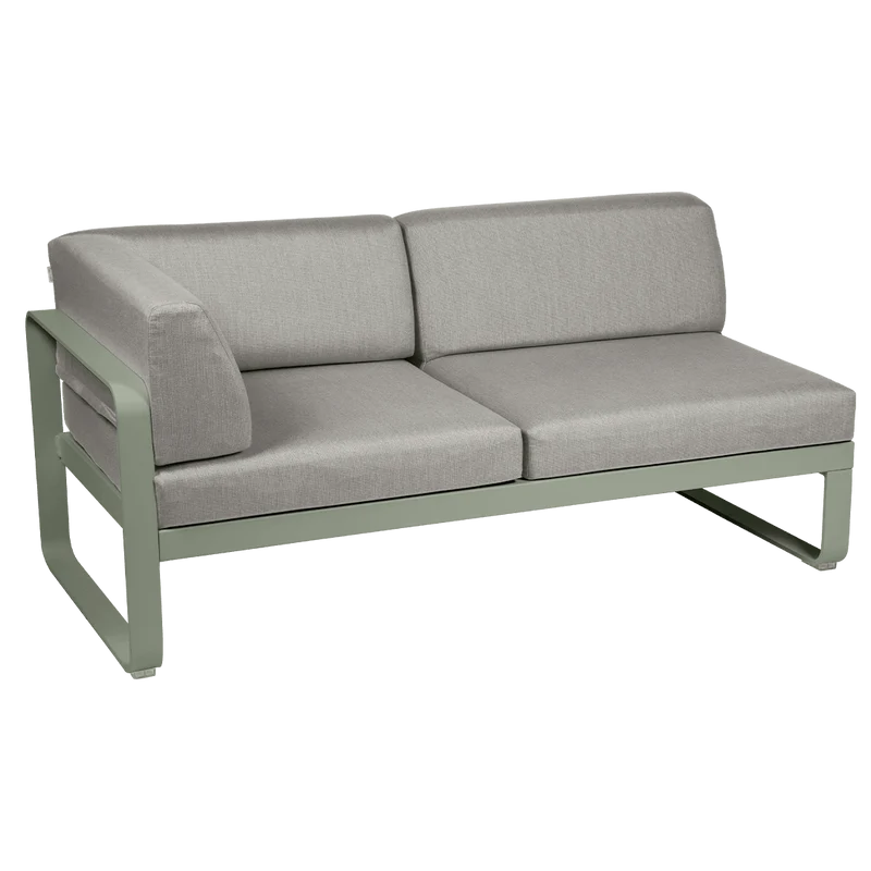 2-Sitzer Eckelement BELLEVIE mit Seitenkissen - Links