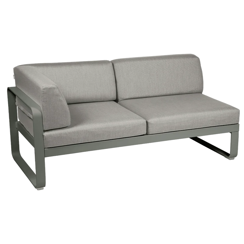 2-Sitzer Eckelement BELLEVIE mit Seitenkissen - Links