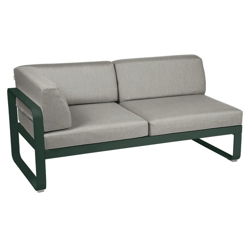 2-Sitzer Eckelement BELLEVIE mit Seitenkissen - Links