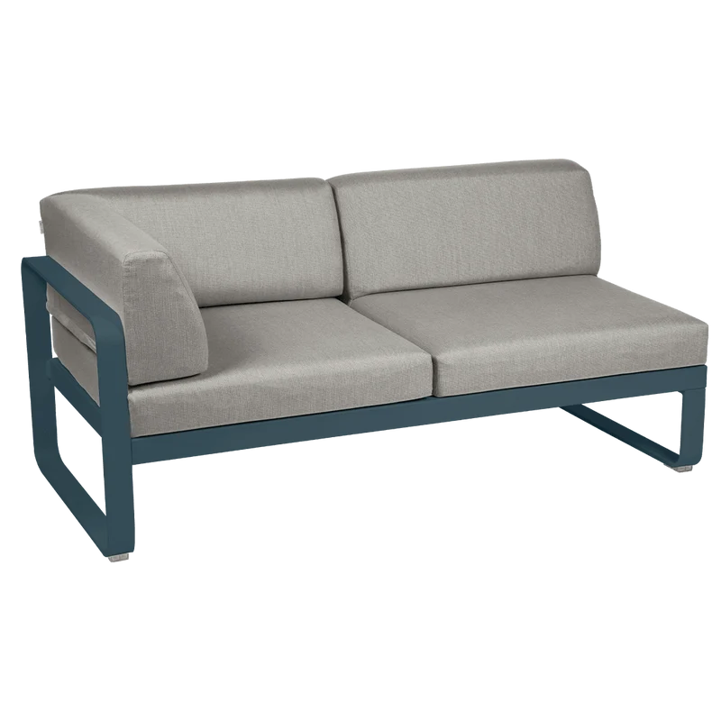 2-Sitzer Eckelement BELLEVIE mit Seitenkissen - Links