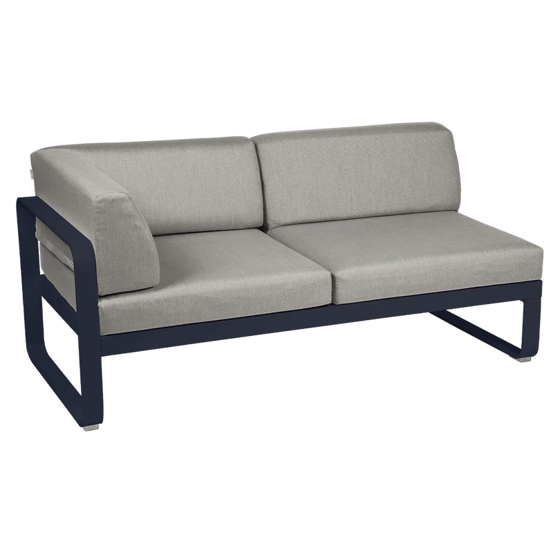 2-Sitzer Eckelement BELLEVIE mit Seitenkissen - Links