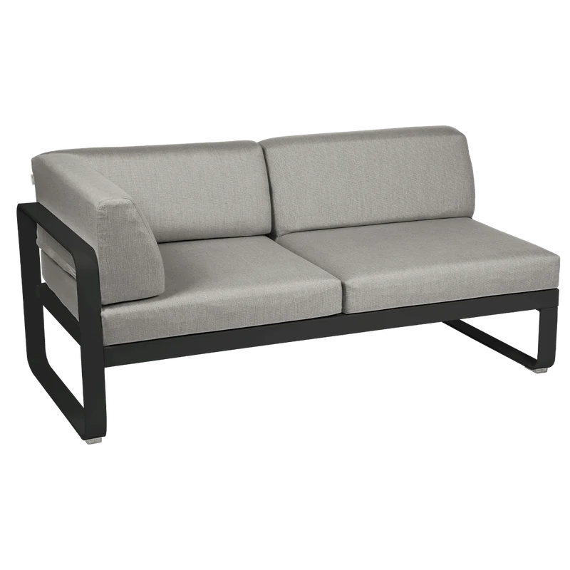 2-Sitzer Eckelement BELLEVIE mit Seitenkissen - Links