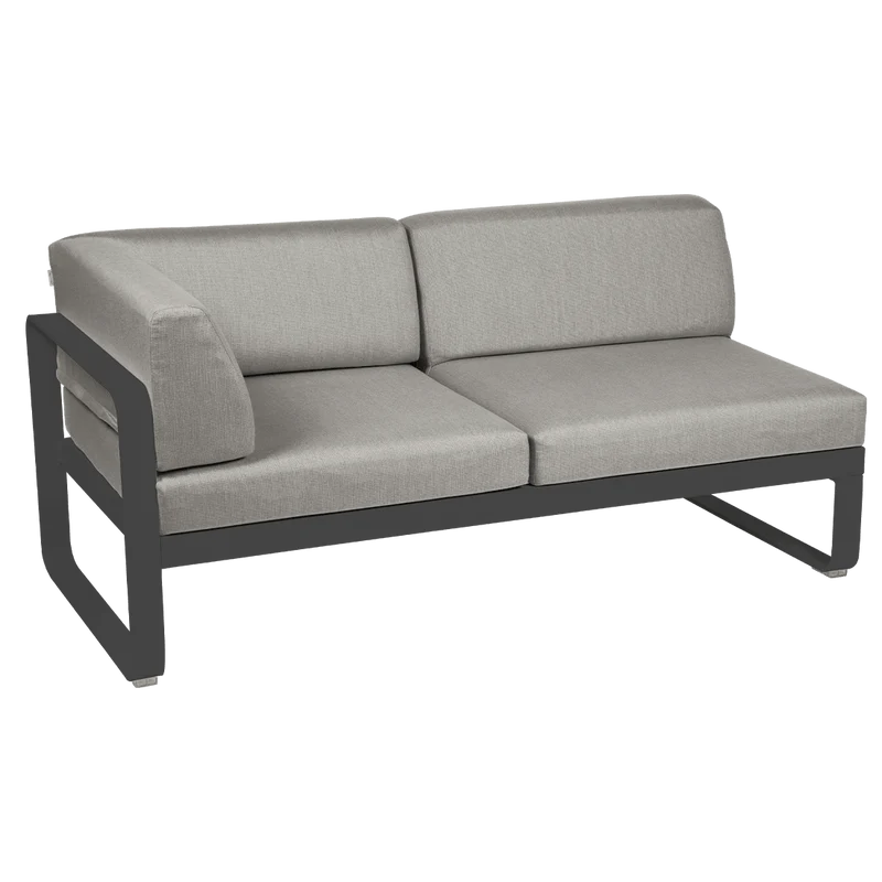 2-Sitzer Eckelement BELLEVIE mit Seitenkissen - Links