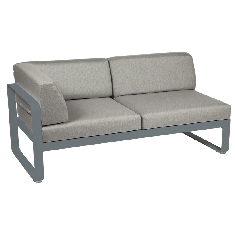 2-Sitzer Eckelement BELLEVIE mit Seitenkissen - Links