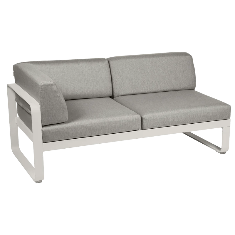 2-Sitzer Eckelement BELLEVIE mit Seitenkissen - Links