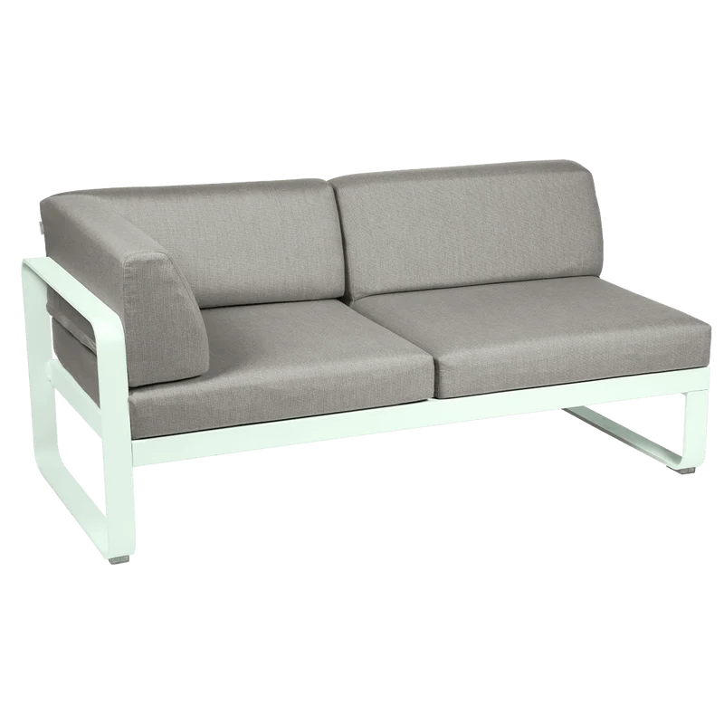 2-Sitzer Eckelement BELLEVIE mit Seitenkissen - Links