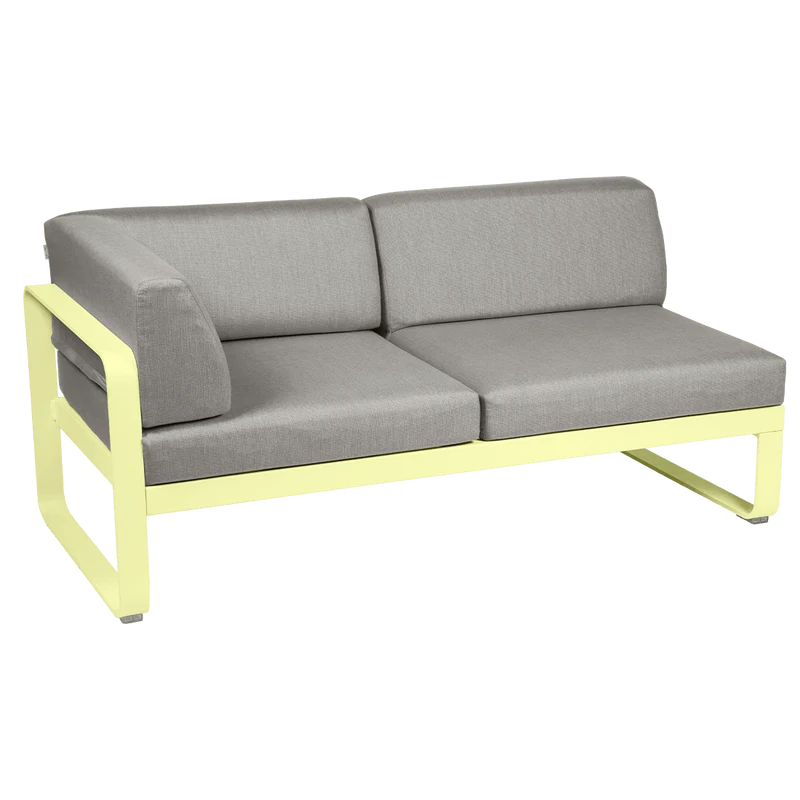 2-Sitzer Eckelement BELLEVIE mit Seitenkissen - Links