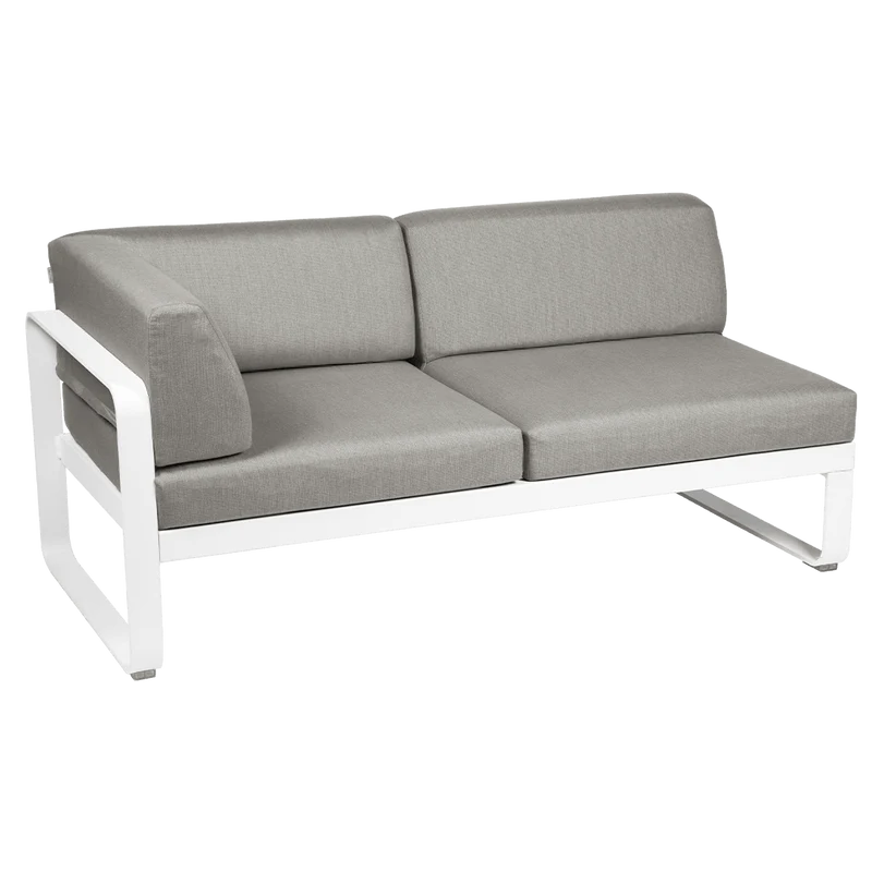 2-Sitzer Eckelement BELLEVIE mit Seitenkissen - Links