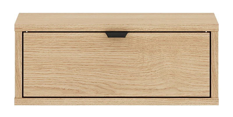 Hängender Nachttisch Heggers mit Schublade 45 cm Eiche Mavelie