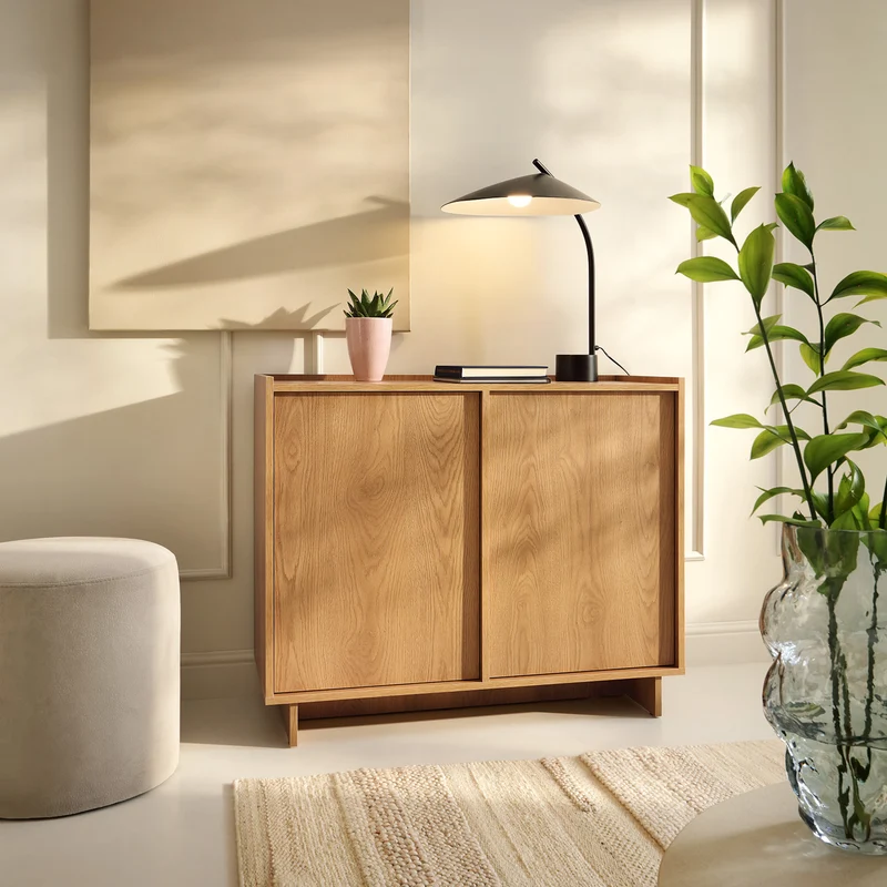 Zweitrürige Kommode Yasumi 98 cm Karamelleiche