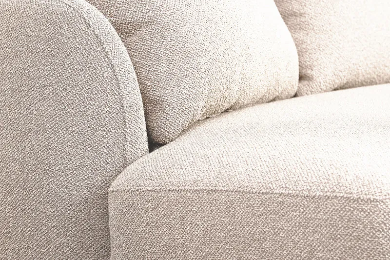 Modulares Lanomi Ecksofa U-förmig, linksseitig, cremefarbenes Bouclé