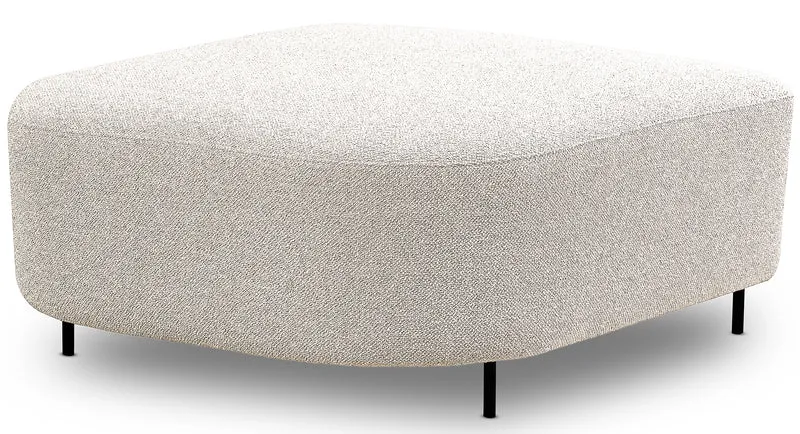 Modulares Lanomi Ecksofa U-förmig, linksseitig, cremefarbenes Bouclé