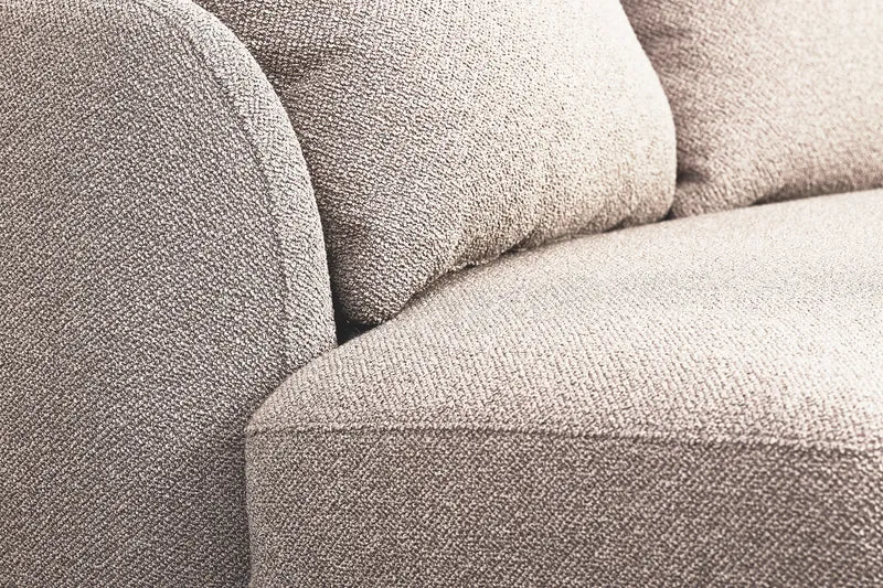 Modulares Sofa Lanomi in grau-beigem Bouclé