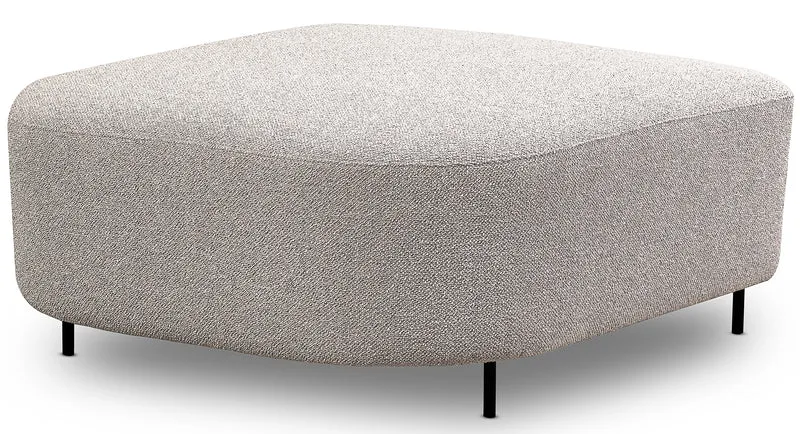 Modulares Ecksofa Lanomi U-förmig, linksseitig, grau-beige Bouclé