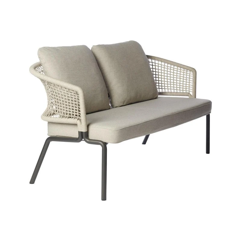 Sofa 2-Sitzer CTR - Wenge/Linen