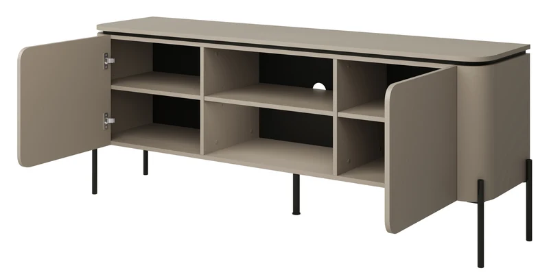 Calderis TV-Schrank mit zwei Türen und zwei Fächern, 163 cm, Congo