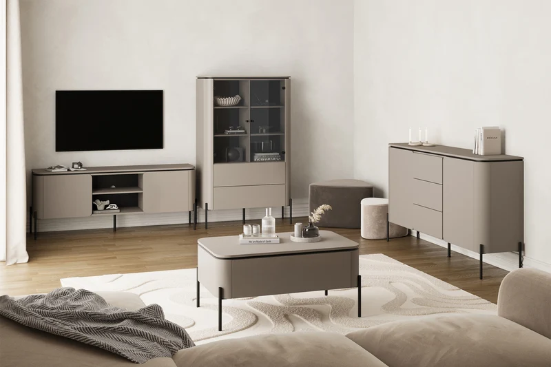 Calderis Zweitüriger Schrank mit zwei Schubladen, 98 cm, Congo