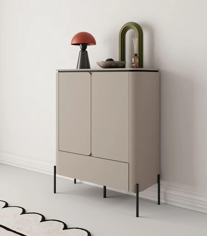 Zweitrürige Kommode Calderis mit Schublade 98 cm congo