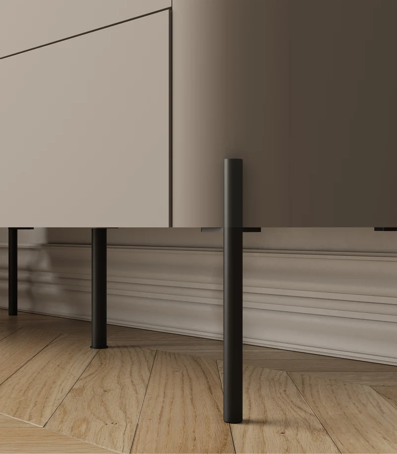 Calderis Zweitüriger Schrank mit zwei Schubladen, 98 cm, Congo