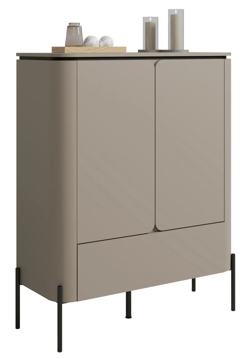 Zweitrürige Kommode Calderis mit Schublade 98 cm congo