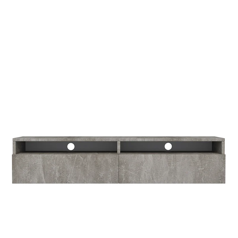 TV-Schrank mit zwei Schubladen Rednaw 140 cm Beton
