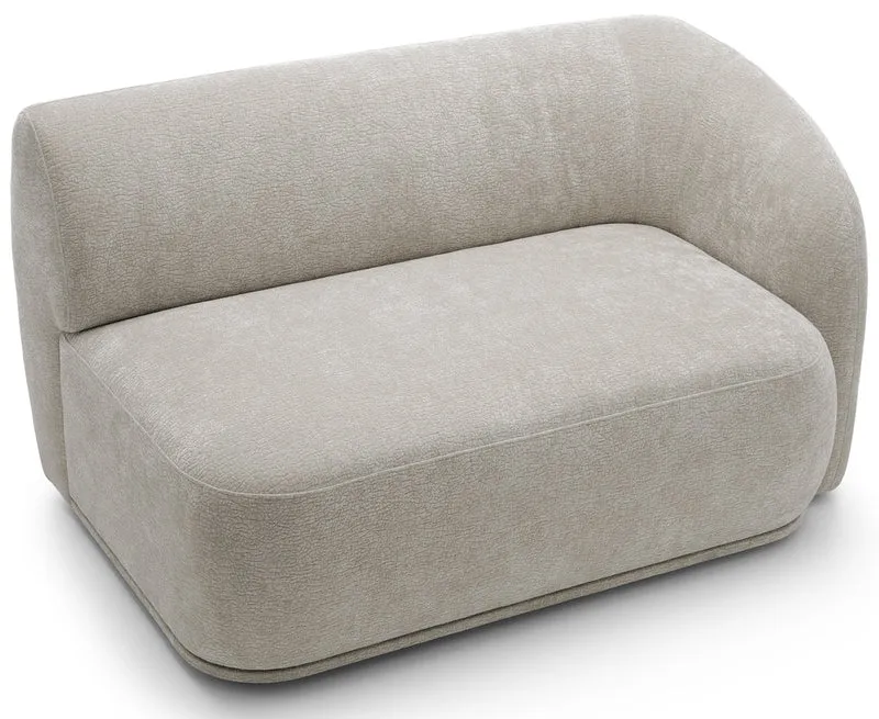 Modulares Ecksofa Bommo L-förmig linksseitig grau-beige Chenille