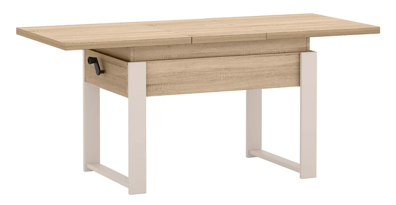 Ausziehbarer Couchtisch Hugo 120(157)x67 cm Sonoma-Eiche mit Kaschmirbeinen