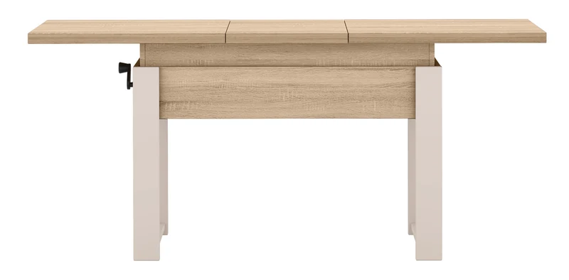 Ausziehbarer Couchtisch Hugo 120(157)x67 cm Sonoma-Eiche mit Kaschmirbeinen