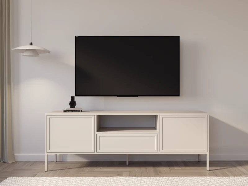 Velveto TV-Schrank, zweiflügelig mit Schublade und Nische, 160 cm, Kaschmirfarben