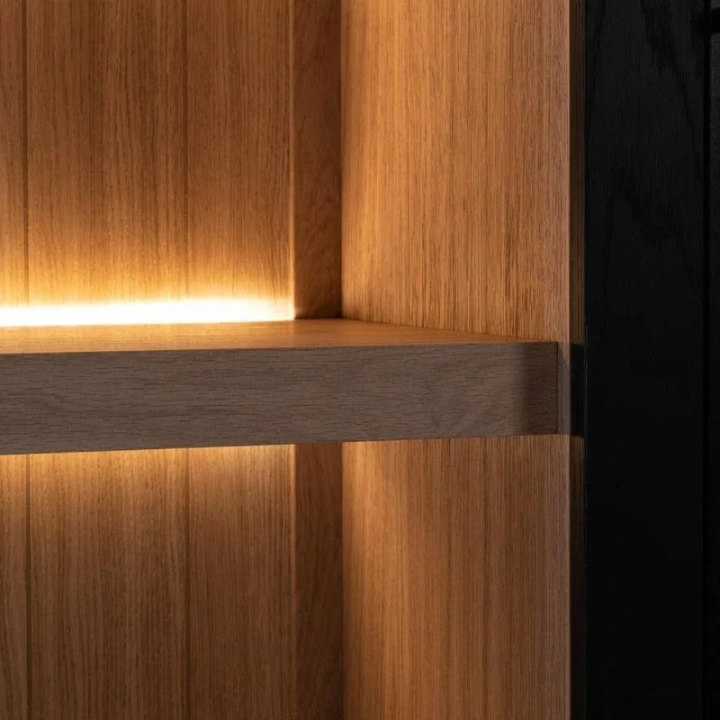 Wandschrank WOOD XL Schwarz