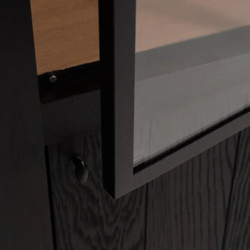 Wandschrank WOOD XL Schwarz