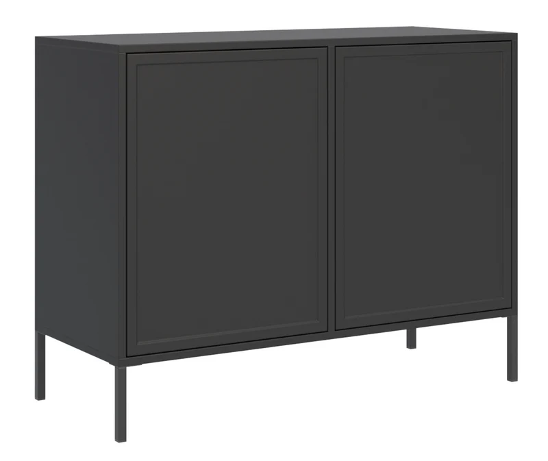 Velveto 100 cm zweiflügelige Kommode in Schwarz
