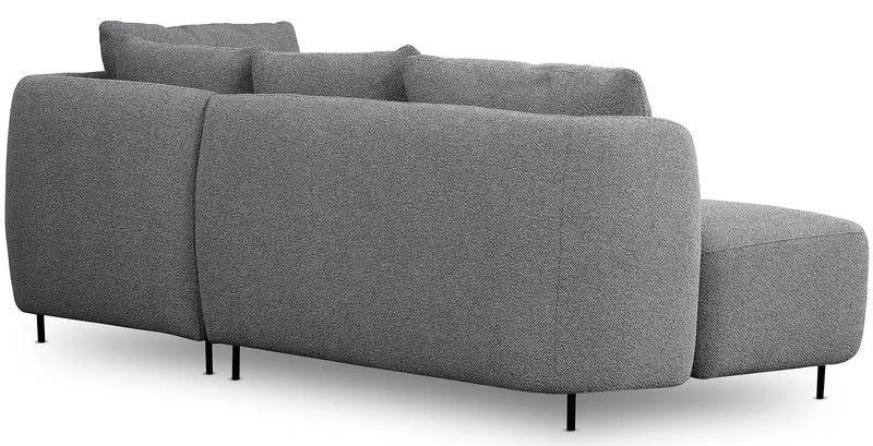 Modulares Sofa Lanomi in grauem Bouclé
