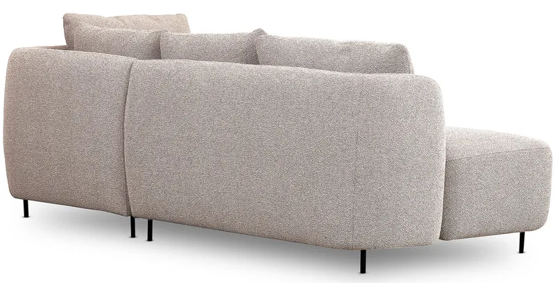 Modulares Sofa Lanomi in grau-beigem Bouclé