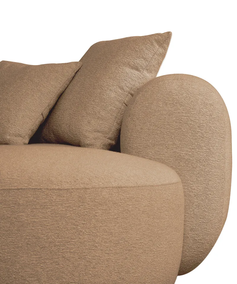 Modulares Ecksofa Baomi, L-förmig, linksseitig, senfgelber Chenillestoff