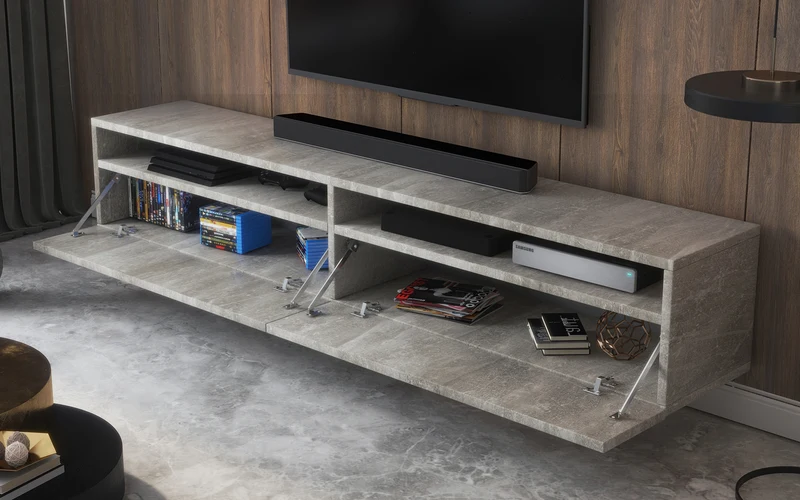 TV-Schrank Rednaw 180 cm Beton