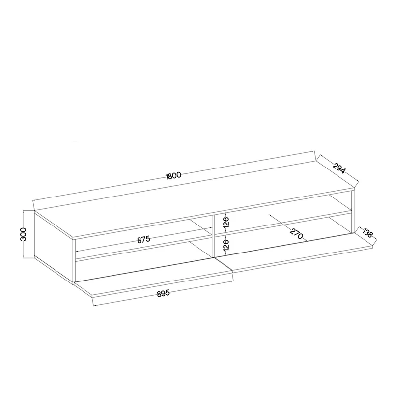 TV-Schrank Rednaw 180 cm Beton
