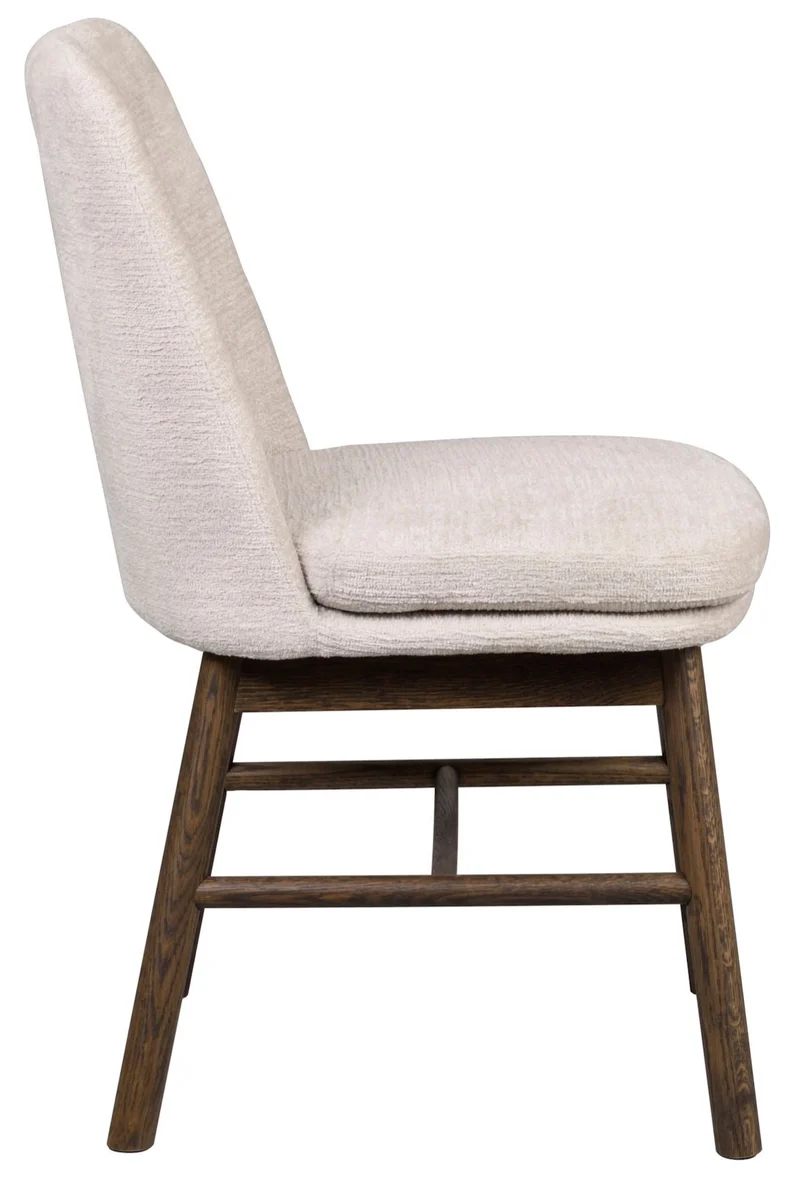 Polsterstuhl Alba, beige | Eiche braun gebeizt