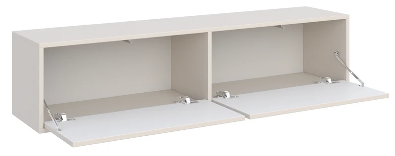 Hängender TV-Schrank Velveto mit zwei Klappen, 140 cm, Kaschmir