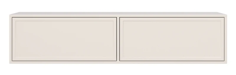 Hängender TV-Schrank Velveto mit zwei Klappen, 140 cm, Kaschmir