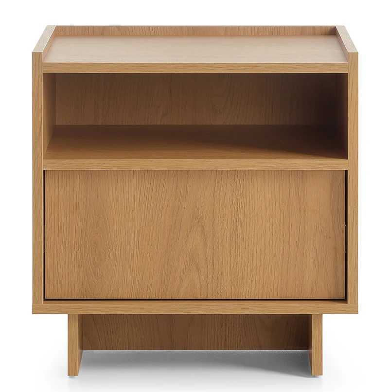 Nachttisch Yasumi mit Schublade und Fach, 50 cm, Karamelleiche