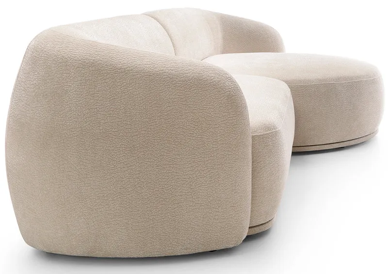 Modulares Ecksofa Bommo, L-förmig, rechtsseitig, beige Chenille