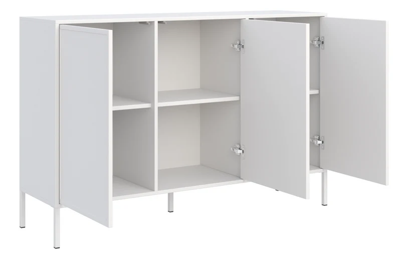 Drehtür-Kommode Velveto 150 cm Weiß