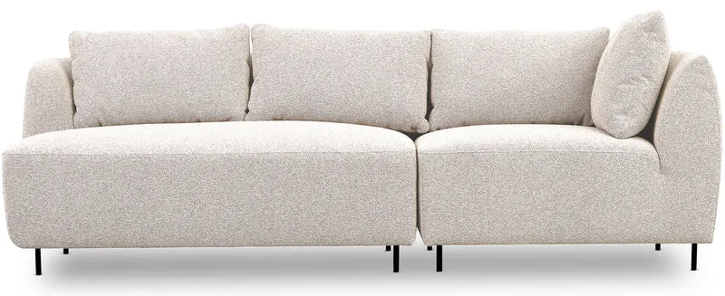 Modulares Sofa Lanomi in cremefarbenem Bouclé