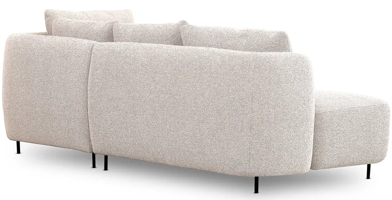 Modulares Sofa Lanomi in cremefarbenem Bouclé