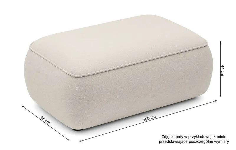 Ovo Hocker grau Bouclé