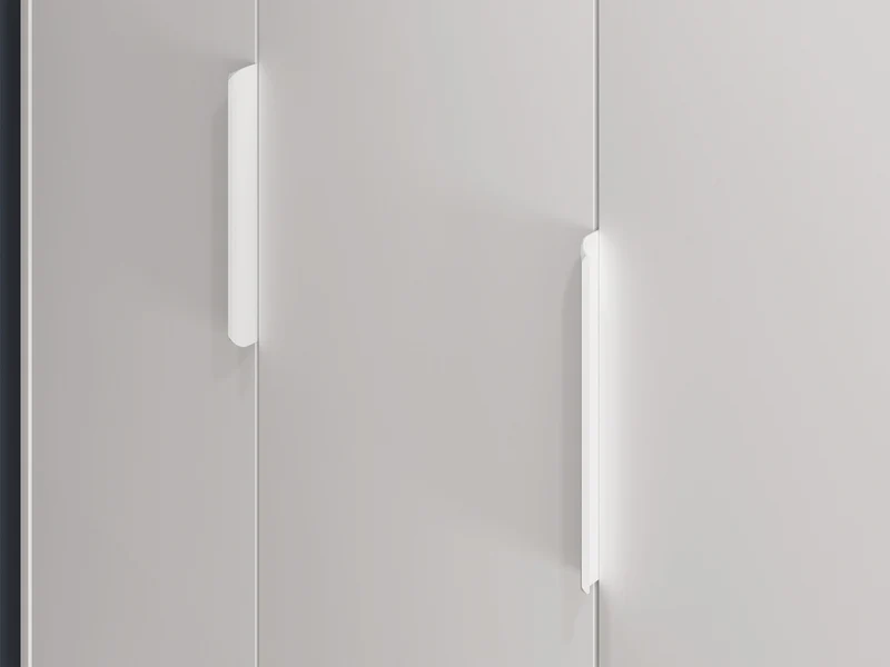Jugendschrank Torino mit drei Türen, Schublade und gerillten Fächern, 138 cm, Honey Castello Eiche/Alpenweiß/Grafit